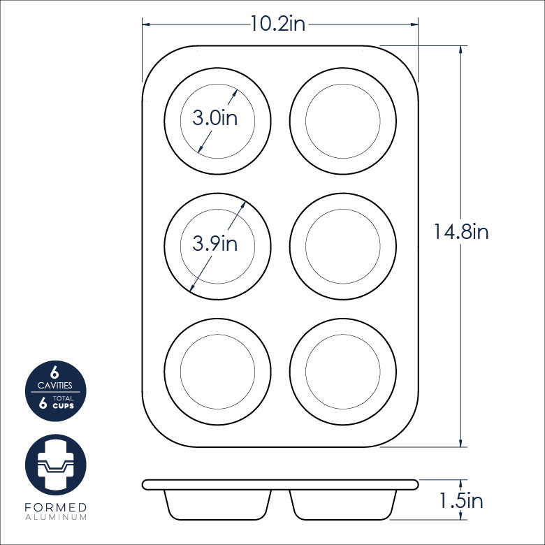 Naturals® Jumbo Muffin Pan | Aluminum Cupcake Pan | Nordic Ware