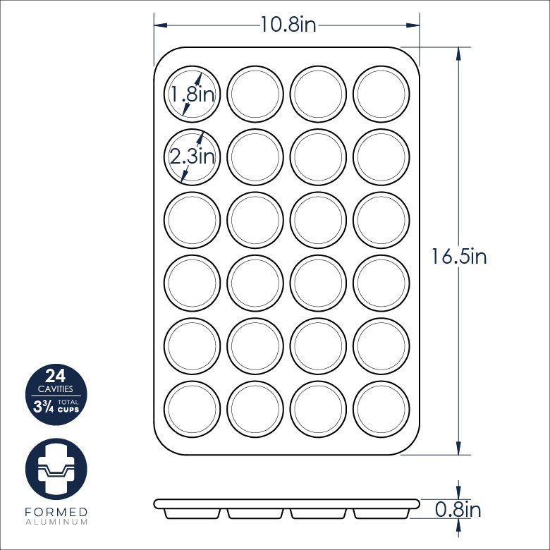 Nordic Ware Naturals® 24 Cavity Petite Muffinform - Bild 6 von 6