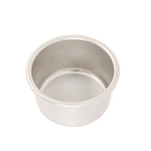 Nordic Ware aluminum 4-inch round layer cake pan, natural silver finish with straight sides