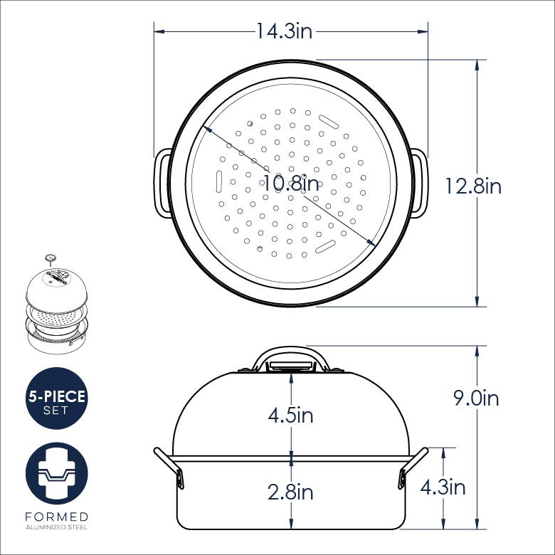 Red Kettle Smoker for Stovetop & Outdoor Cooking | Nordic Ware
