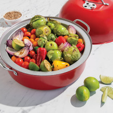 Red Kettle Smoker for Stovetop & Outdoor Cooking | Nordic Ware