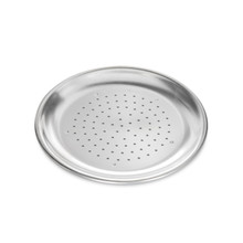 Nordic Ware aluminum pizza crisper pan with perforated bottom, round 9-inch size, natural silver finish