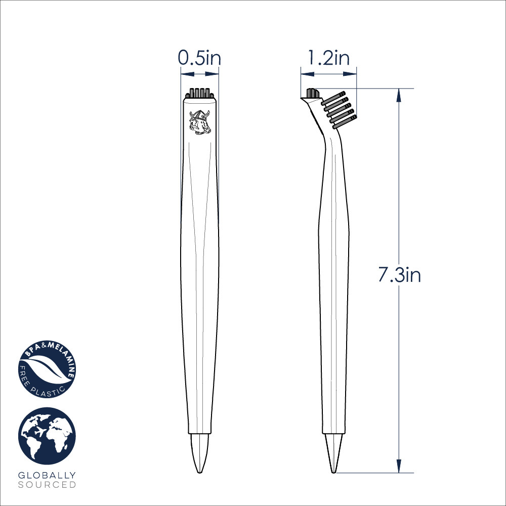 Bundt Cleaning Tool dimensional drawing