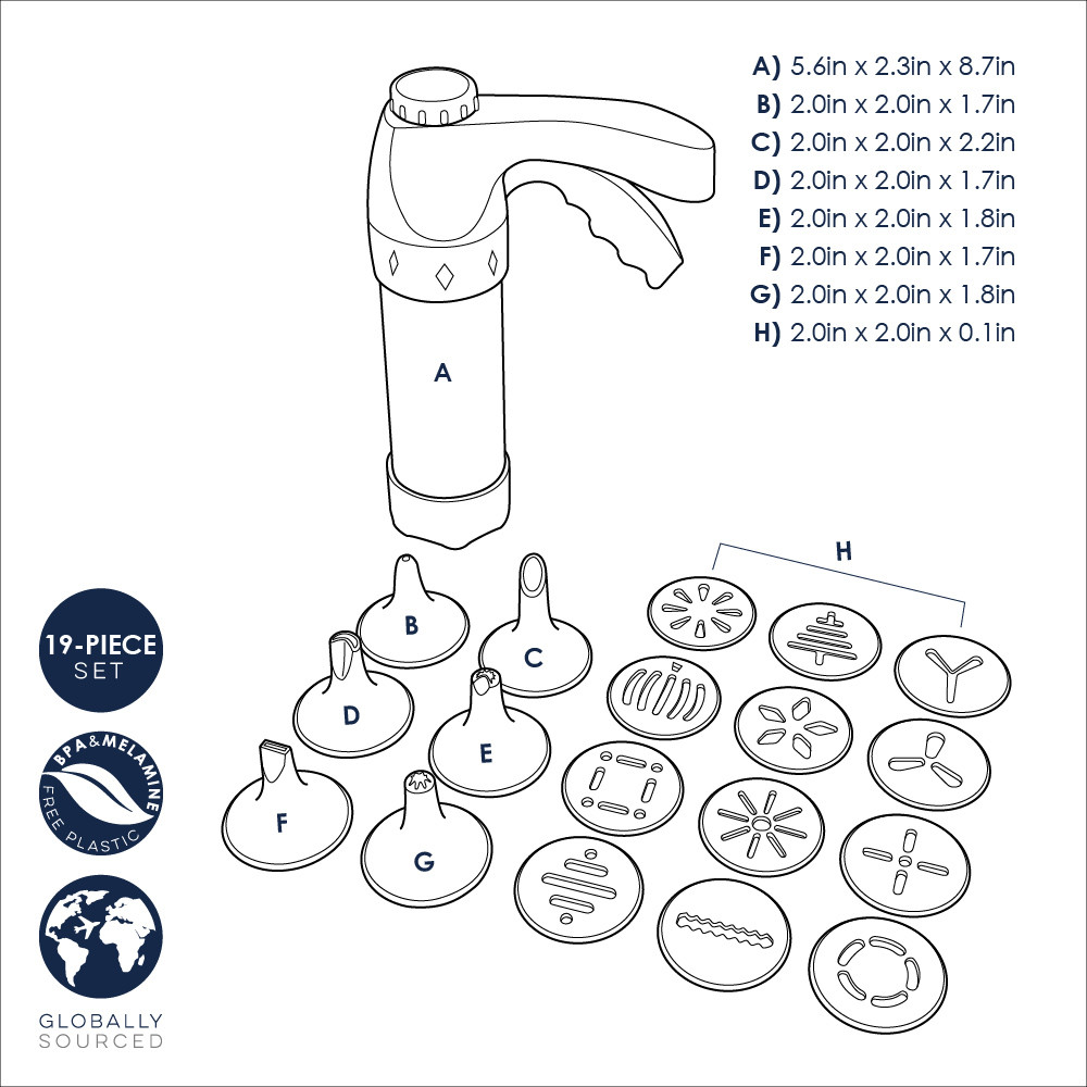 Deluxe Spritz Maker & Treat Decorating Set | Bakeware Accessories