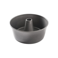 Nordic Ware ProForm aluminum angel food cake pan with removable bottom, silver finish, tube design