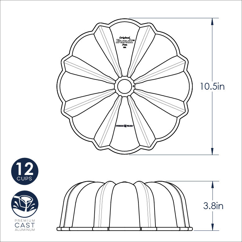 Toffee Original Bundt® Pan | Cast Aluminum Bakeware | Nordic Ware