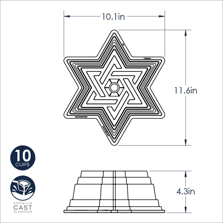 Star Of David Bundt® | Holiday Bakeware | Nordic Ware