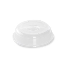 Nordic Ware 8-inch clear plastic spatter cover with dome shape and center steam vent