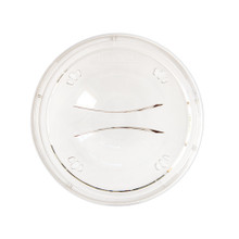 Nordic Ware clear plastic microwave plate cover with steam vents, round 10-inch diameter, top view