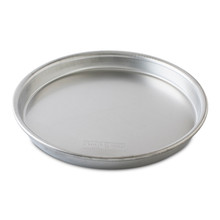 Nordic Ware Naturals 14-inch round aluminum deep dish pizza pan with raised edges, natural silver finish