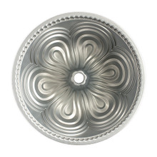 Nordic Ware aluminum Chiffon bundt pan interior showing detailed flower petal design with center tube