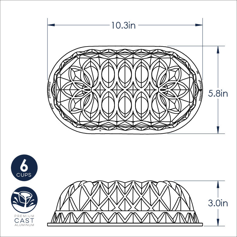 Jubilee Loaf Pan | Cast Aluminum Bakeware | Nordic Ware