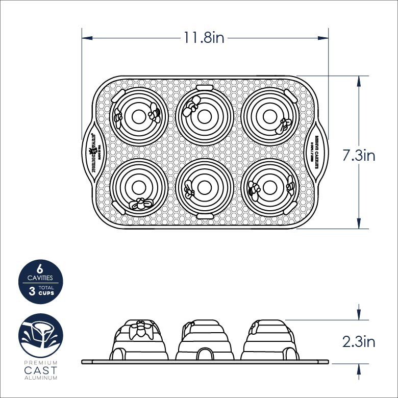 Nordic Ware Beehive Cakelet Pan - Bild 2 von 2