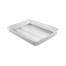 Nordic Ware Prism aluminum baking pan, rectangular with high sides and textured bottom, natural finish