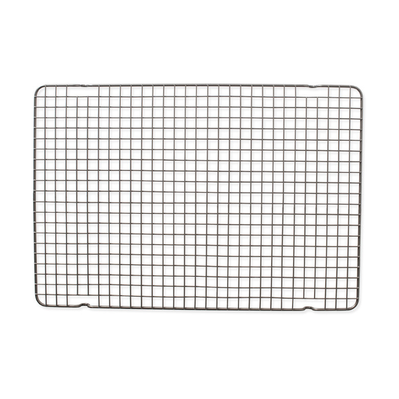Nordic Ware chrome-plated steel cooling grid, rectangular with fine wire mesh pattern, silver finish