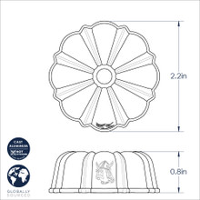Bundt® Collectible Ornament technical drawing
