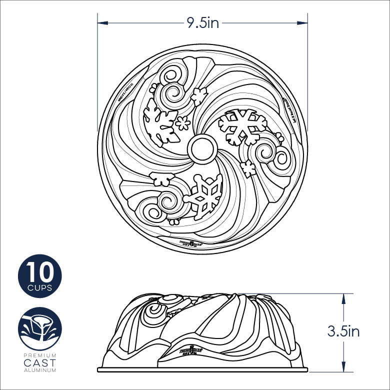 Nordic Ware Let It Snow Bundt® Pan - Afbeelding 6 van 6