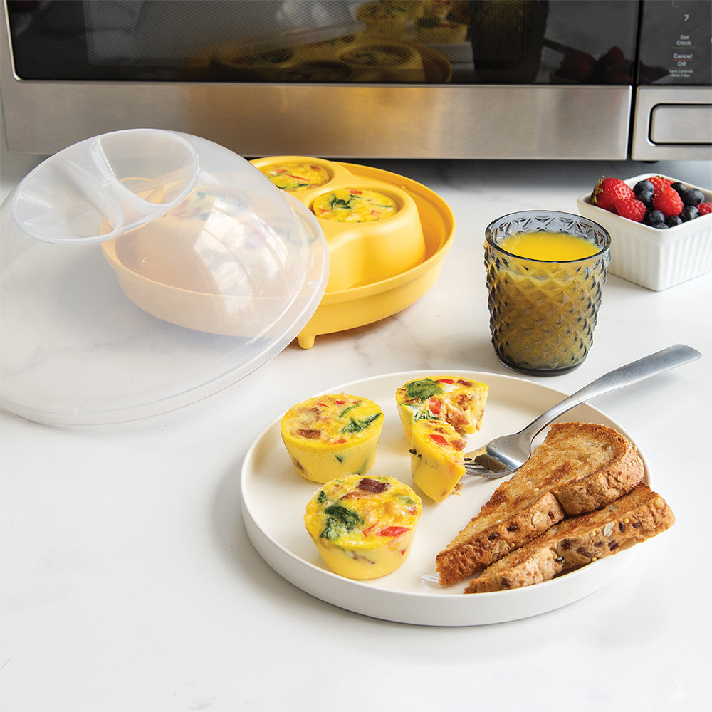 Tupperware EGG PAN Rainbow Cooker① NEW Tupperware Microwave Breakfast Maker Egg Cooker w/Inserts