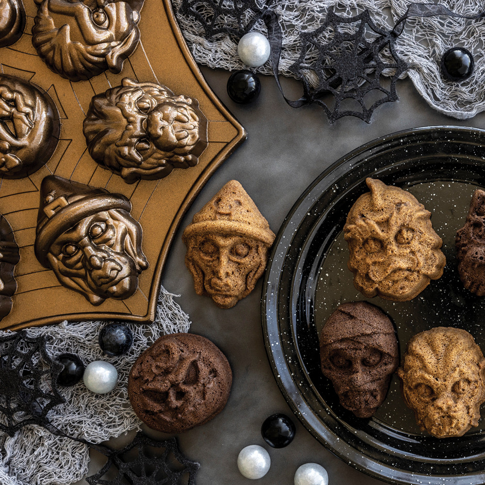 Monster Mask Cakelet Pan | Halloween Baking Pans | Mini Cake Pans