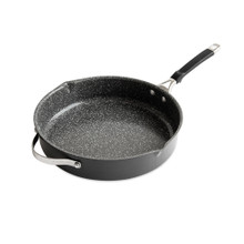 Nordic Ware Verde ceramic nonstick 12-inch skillet, round with dark green interior and black handle