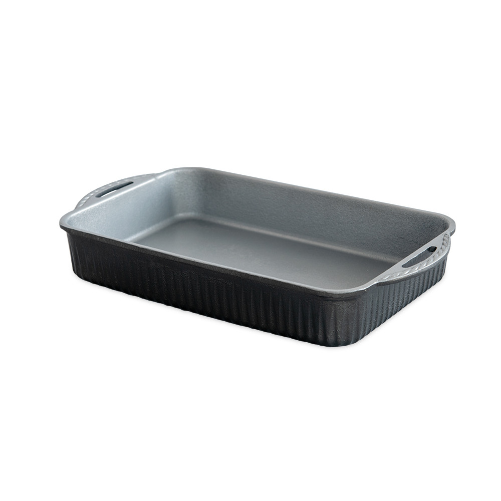 Nordic Ware ProCast aluminum baking pan, rectangular 7x11 inch with straight sides, natural silver finish
