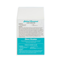 Back of Nordic Ware Salted Caramel Quick Bread Mix package showing baking instructions and ingredients