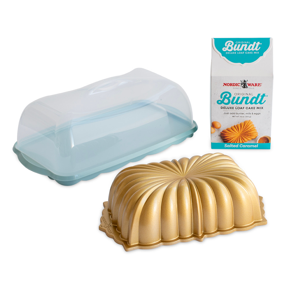 Fluted Loaf, Loaf Cake Keeper, & Salted Caramel Quick Bread Mix