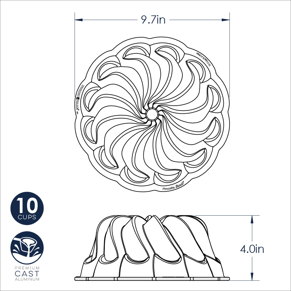 Pirouette Bundt® Pan | Cast Aluminum Bakeware | Nordic Ware