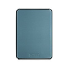 Nordic Ware aluminum half sheet baking pan, rectangular with raised rim, natural silver finish