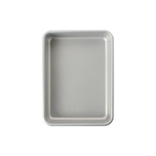 Nordic Ware Brilliant 9x13 aluminum baking pan, rectangular with straight sides, natural silver finish