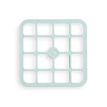Nordic Ware Brownie Buddy aluminum baking set with cutting grid tool, silver finish, cuts 16 square pieces