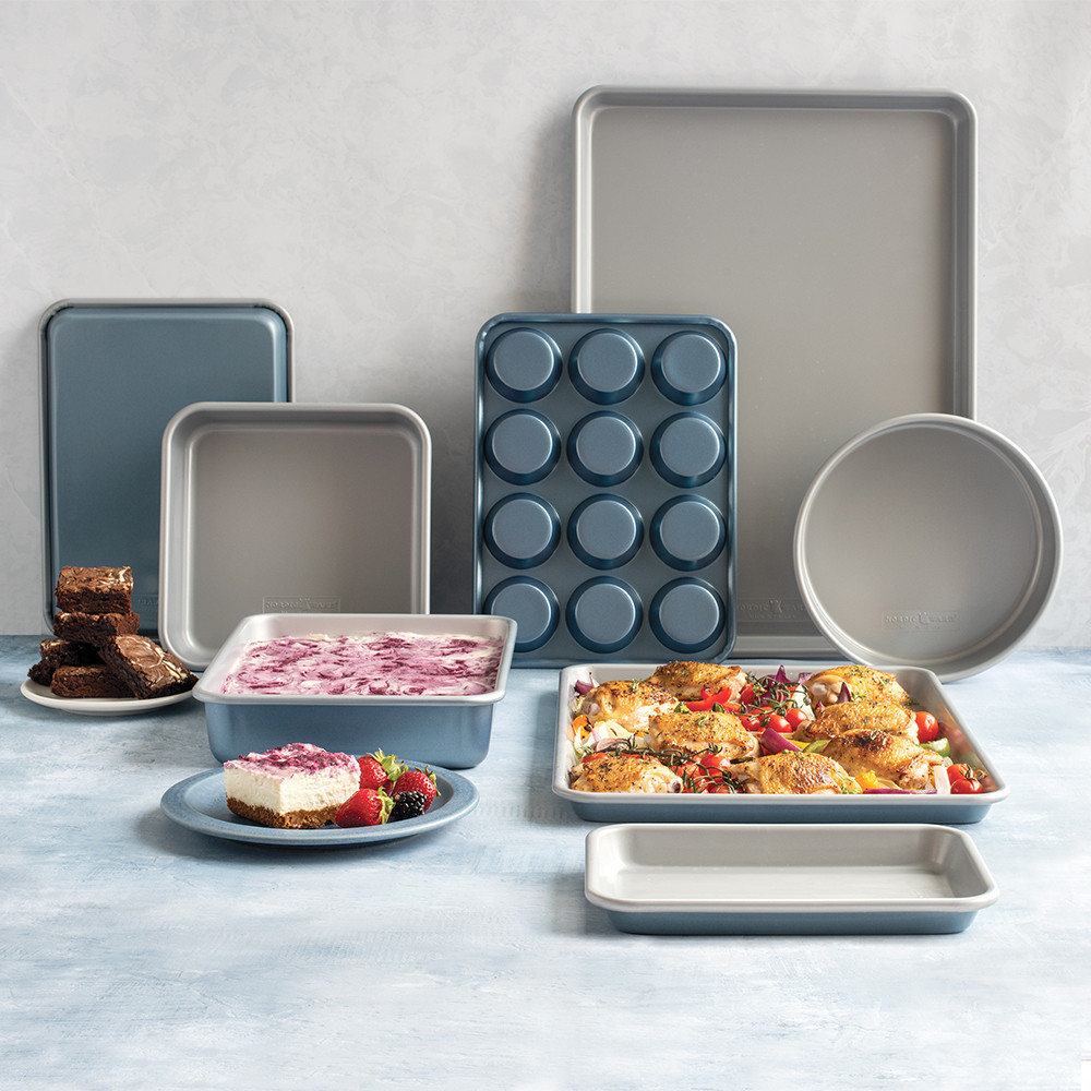 Brilliant Bakeware 8-Piece Nonstick Pan Set | Nonstick Aluminum