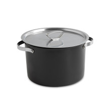 Nordic Ware Verde 8-quart stock pot with lid, teal ceramic nonstick coating, silver handles