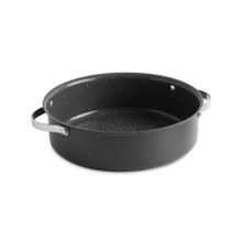 Nordic Ware Verde braiser pan with lid, round cast aluminum cookware in sage green finish