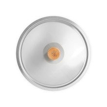 Nordic Ware Cardamom 10-inch stainless steel lid with fluted design, circular shape, silver finish