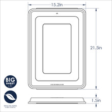 Nordic Ware Prism Big Sheet Pan with fitted aluminum lid, rectangular bakeware set in natural silver finish