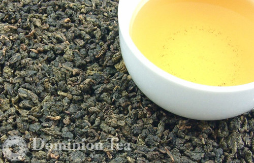 Ti Kuan Yin Oolong Tea Dry Leaf and Liquor