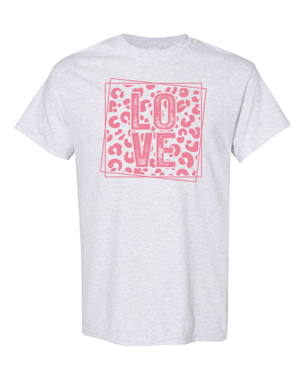 LOVE with Pink Leopard Print