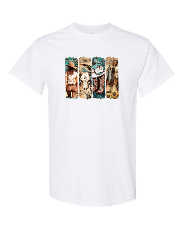 Western Cowgirl Brushstrokes