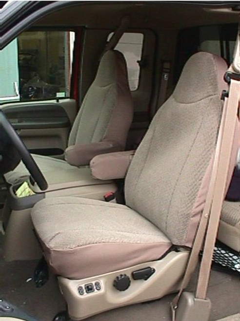 F89    1999-2001 Ford F150-F550 Front or Rear High Back Capain Chairs with Molded Headrests and 1 Armrest Per Seat