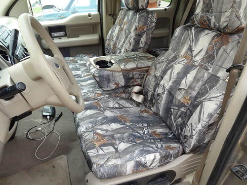F364    2004-2008 Ford F150 Super Crew Front 40/20/40 Split Seat With Adjustable Headrests and Opening Center Console