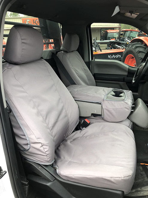 F515    2015-2021 Ford F150-F550 Extended Cab, Front 40/20/40 Split Bench, Opening 20 Section Seat Bottom and Solid Armrest with Cupholders