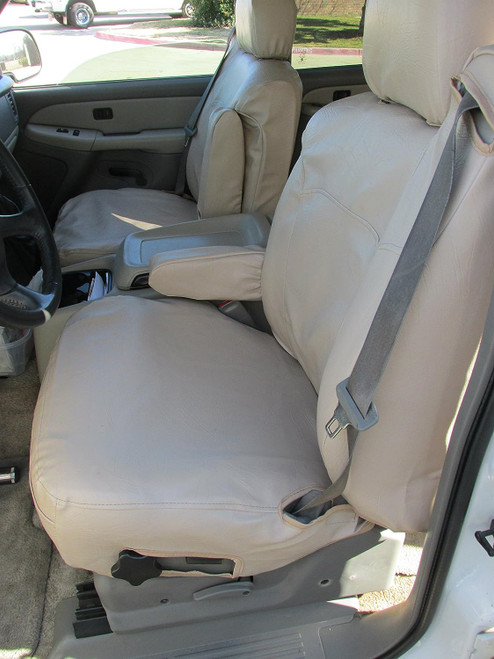 C991    1999-2002 Chevy Avalanche, Silverado, Suburban, Tahoe, GMC Sierra, Yukon Front Captain Chairs With Integrated Seat Belts and Dual Electric Controls, No Airbag In Seat