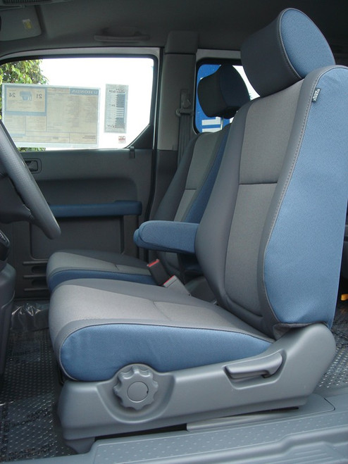 H2261 2003-2006 Honda Element Seat Covers For Front Captain Chairs with Side Impact Airbags and Only Driver Side Armrest