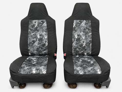Durafit Seat Covers for 2002-2010 F250-F550 XLT Heavy-Duty Waterproof Custom-Fit Seat Covers 40/20/40 Bench with Molded Headrests for Double cab only. Midnight Endura.