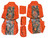 Durafit Seat Covers for 2002-2010 F250-F550 XLT Heavy-Duty Waterproof Custom-Fit Seat Covers 40/20/40 Bench with Molded Headrests for Double cab only. Orange  Endura.