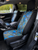 Durafit Seat Covers Pickup/SUV High Back Buckets seat Covers, Suitable for Seats with Side airbags, Inside armrests and Twin headrest shafts. Black Endura with blue camo.  Sold in pairs with 2 size of enclosed headrest covers.