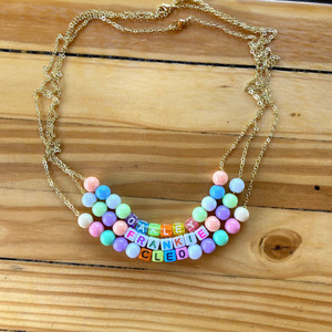 Custom Rainbow Bead Necklace