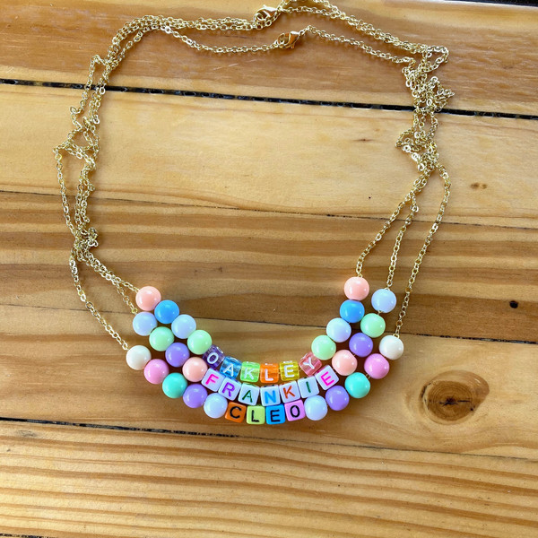Custom Rainbow Bead Necklace