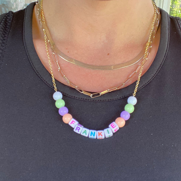 Custom Rainbow Bead Necklace